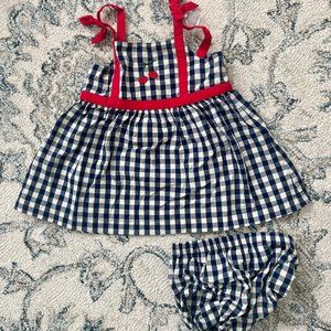 🍒 Hanna Andersson Cherry Gingham Set in Cotton Poplin